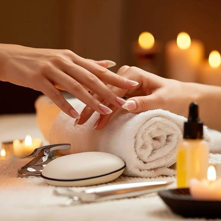 Nail service close-up